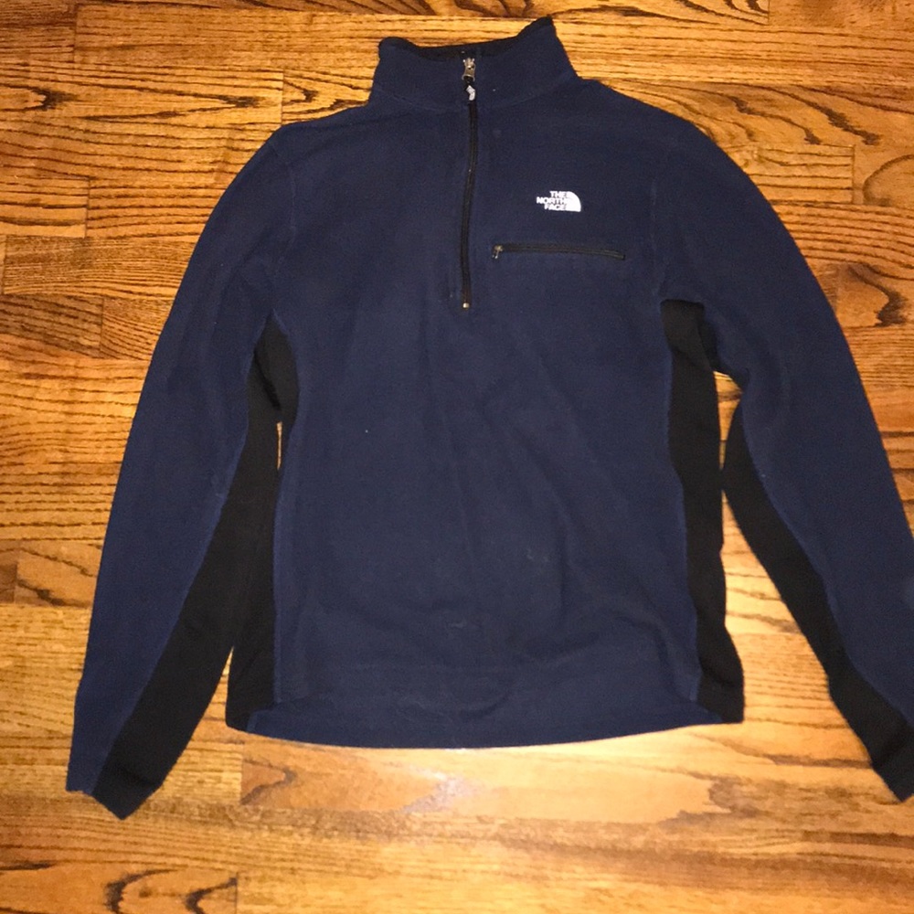 North face pullover navy and black size medium